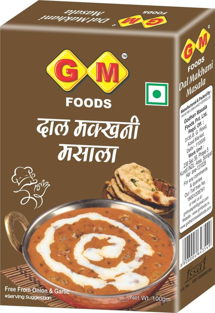 GM Foods Dal Makhani Masala 100g (Pack of 1) | Authentic Indian Style Spice Mix | Rich & Creamy Flavour | No Onion & Garlic | Easy to Cook | Ready to Use Masala for Restaurant-Style Dal at Home view 2