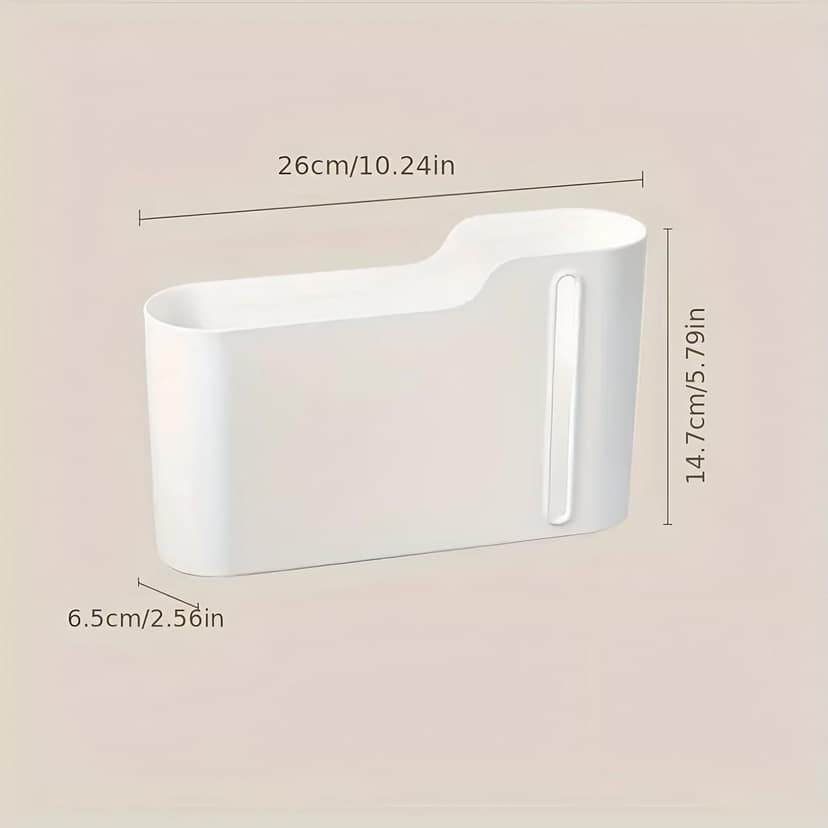 Panchhi Store Garbage Bag Holder Punch Free Wall Mount Gargabe Bag Storage Box Houselod Trash Bag Holder for Kitchen, Bathroom, Office Under Sink & Cabinet Space Saving Storage Dispenser White 1 Pcs view 2