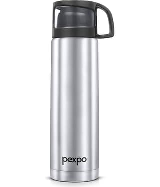 Pexpo Ferrero Flip Lid Thermosteel 24 Hrs Hot & Cold Silver Stainless Steel Water Bottle 1000 mL ( Set of 1 )