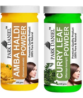 Park Daniel Amba Haldi and Curry Leaf Powder Deep Repair Hair Mask For Damaged Hair Pack of 2 of 100 Grams(200 Grams)