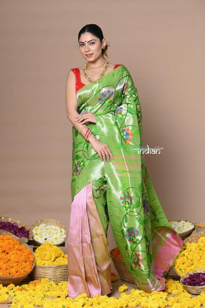 Designer - Masterpiece Handloom All Over Zari Pure Silver Zari Silk Paithani Saree view 2