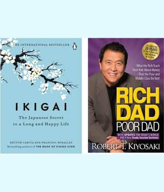2 Combo : Rich Dad Poor Dad, Ikigai (Paperback