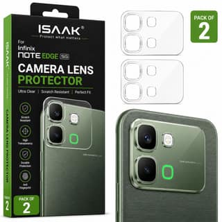 ISAAK Back Camera Lens Protector compatible for Infinix Note Edge 5G (Pack of 2)