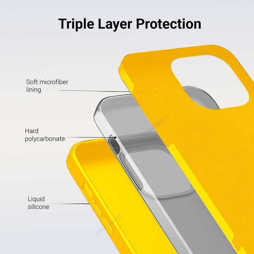 LIRAMARK Liquid Silicone Soft Back Cover Case for Apple iPhone 12 Pro Max (6.7 inch) view 5