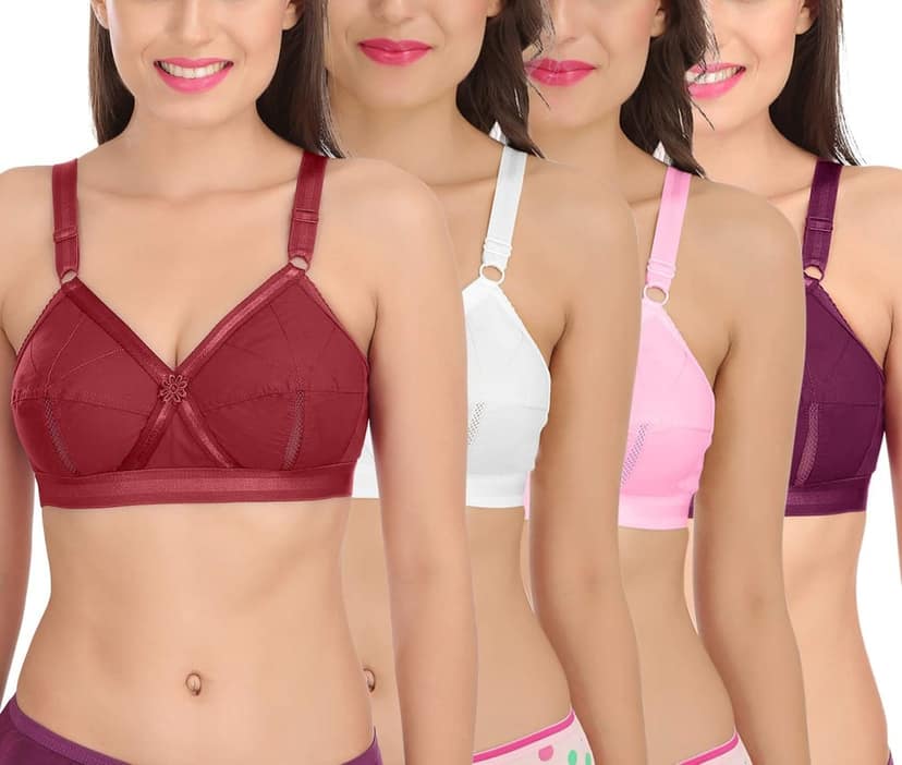 SONA Women's Perfecto Full Coverage Non Padded Cotton Minimizer Bra