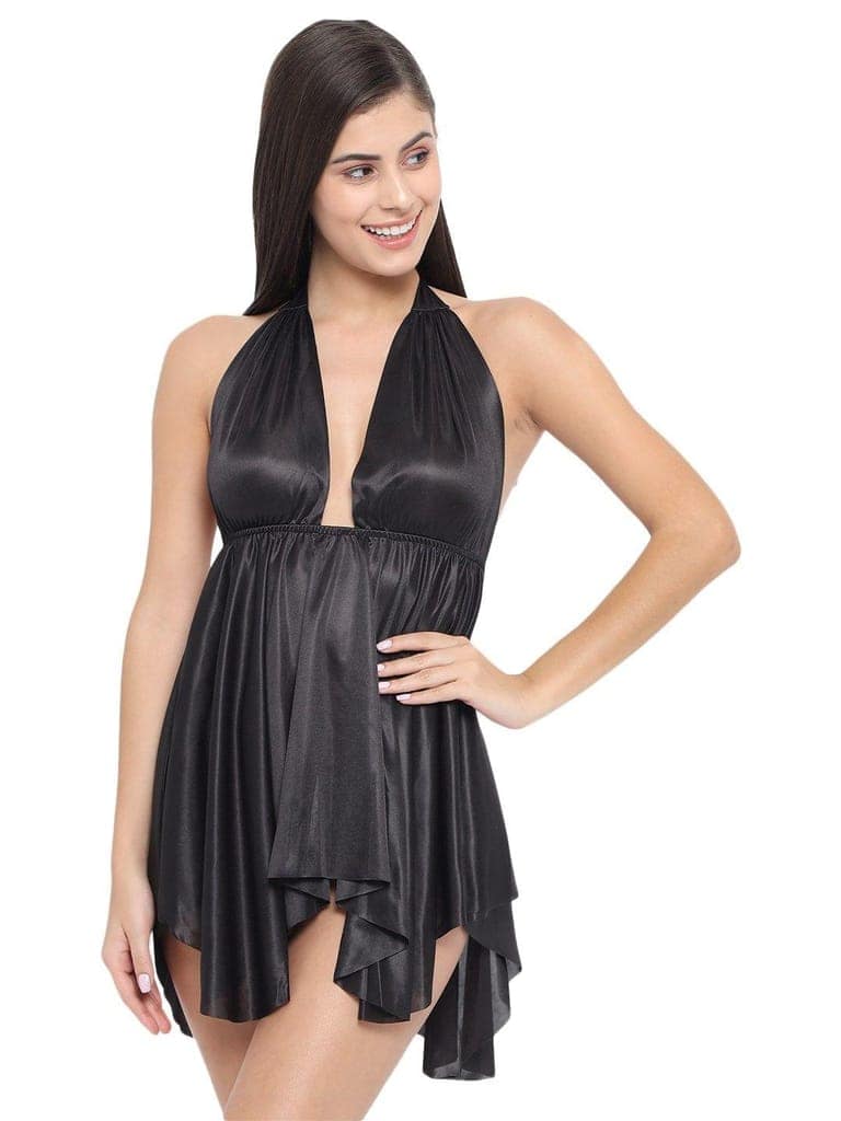 Honeymoon Red Bridal Babydoll Bikini & Night Dress-B36K-S-10XL view 5