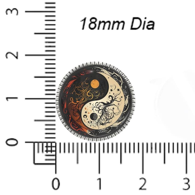 The Smart Buttons - Shirt Button Cover Cufflinks for Men - Zen Harmony Ying-Yang view 6
