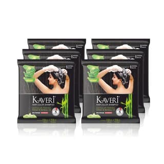 KAVERi MEHENDI CONE Hair Color Shampoo For Men & Women Pack Of 12 (Natural Black)|No Ammonia, No Parabens Enriched With Aloe Vera Extract, Bamboo Oil & Henna