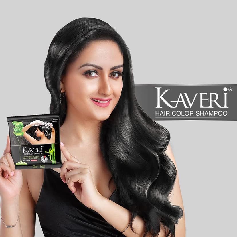 KAVERi MEHENDI CONE Hair Color Shampoo For Men & Women Pack Of 12 (Natural Black)|No Ammonia, No Parabens Enriched With Aloe Vera Extract, Bamboo Oil & Henna view 3