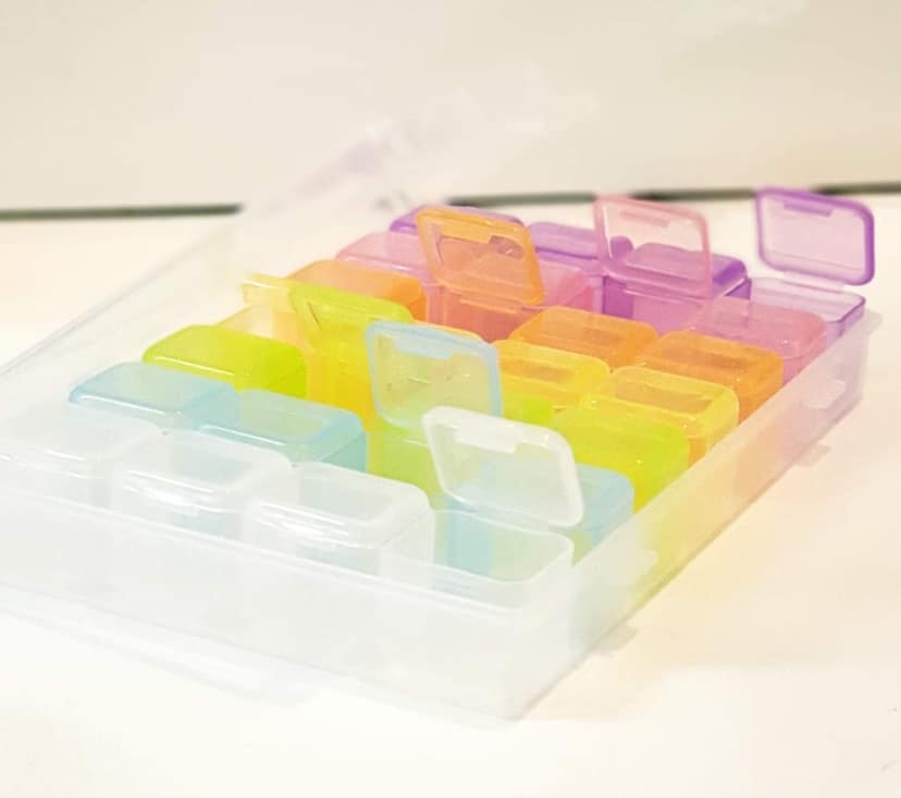 Rack Jack mini storage plastic box for medicines jewellery essentials - set of 8 - multicolour view 2