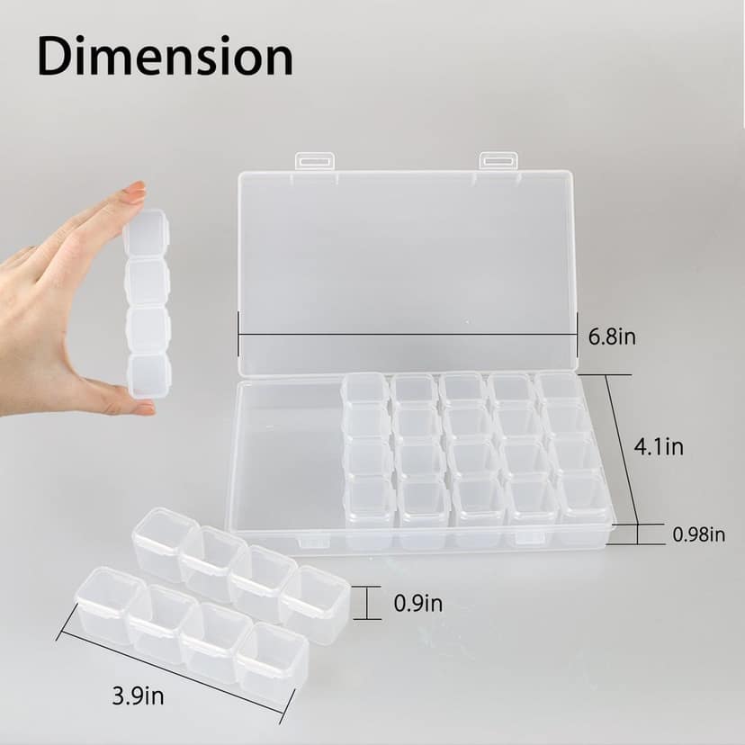 Rack Jack mini storage plastic box for medicines jewellery essentials - set of 8 - multicolour view 3