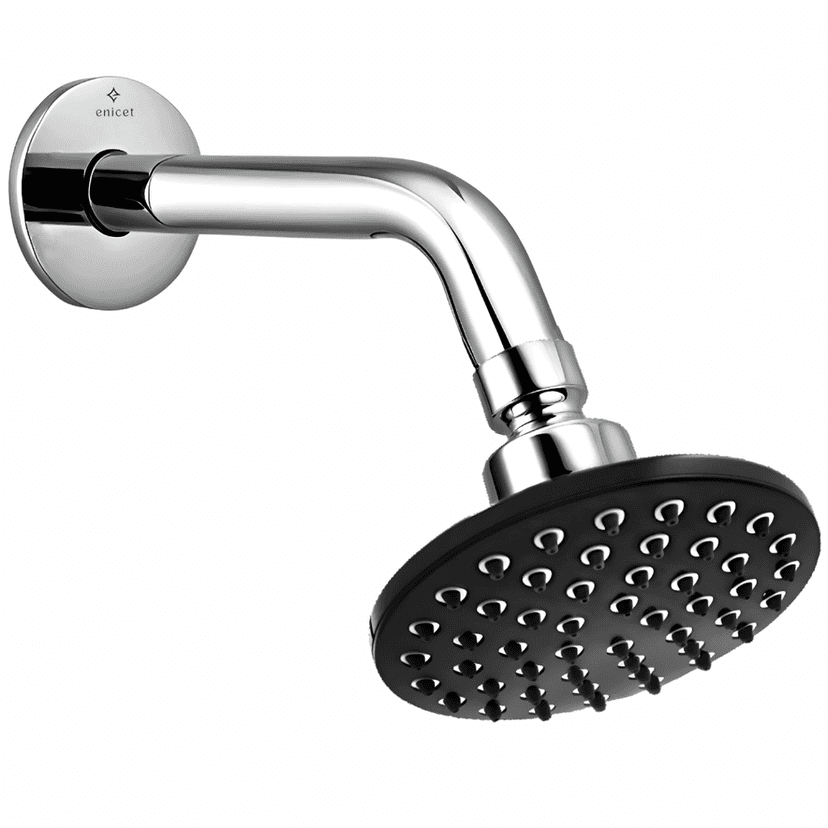 Enicet 5 Inch Shower with Arm and Flange, luxury Chrome Plated, Brass Arm and Flange