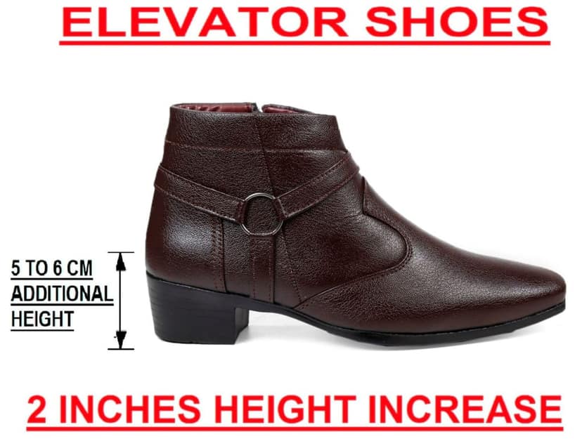 BXXY Men's New Height Increasing with Strapped Zipper and Buckle Boots for All Occassions and All Seasons view 2