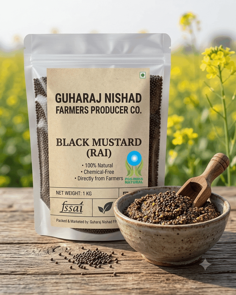 Guharaj Nishad Black Mustard (Rai) - 1 KG view 3