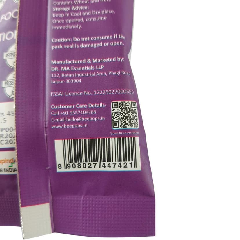 BeePops Millet Protein Bars- Vanilla (30G) view 2
