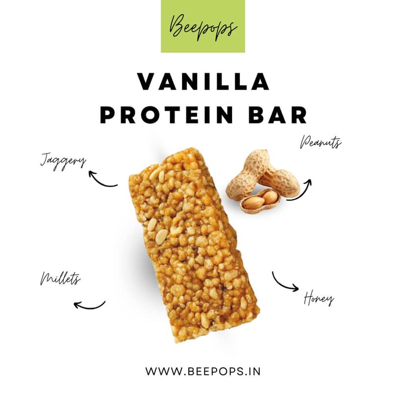 BeePops Millet Protein Bars- Vanilla (30G) view 8