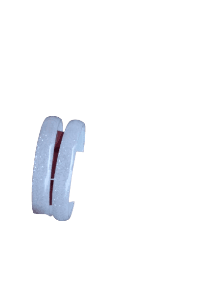 White colour Glass Bangles set of 2 Bangles view 2