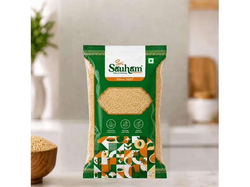 Sri Sauham Roasted Dalia, Roasted Broken Wheat - 1kg view 3