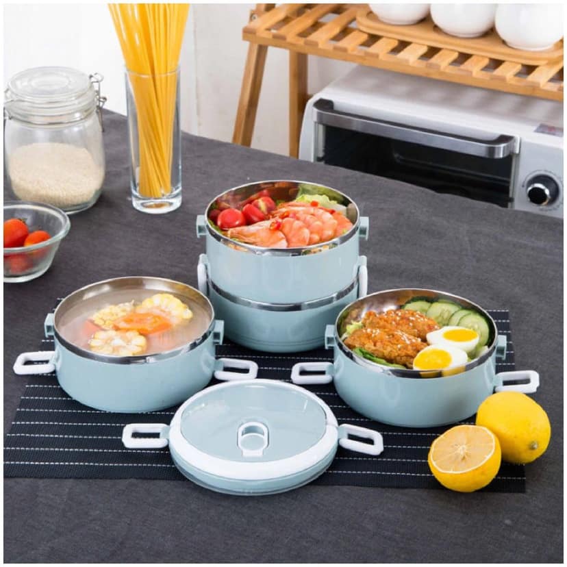Stainless Steel Lunch Box – 4 Layer Insulated Tiffin view 2