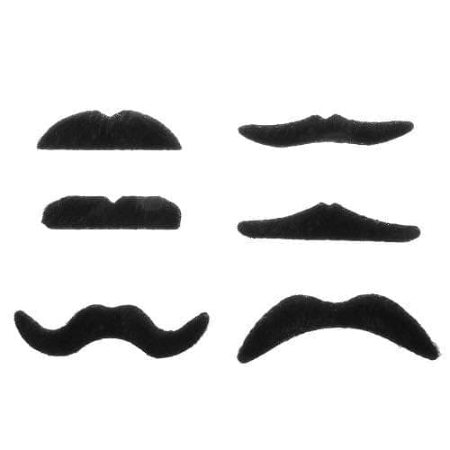 Nawani Halloween Fake Moustache - Pack of six view 3