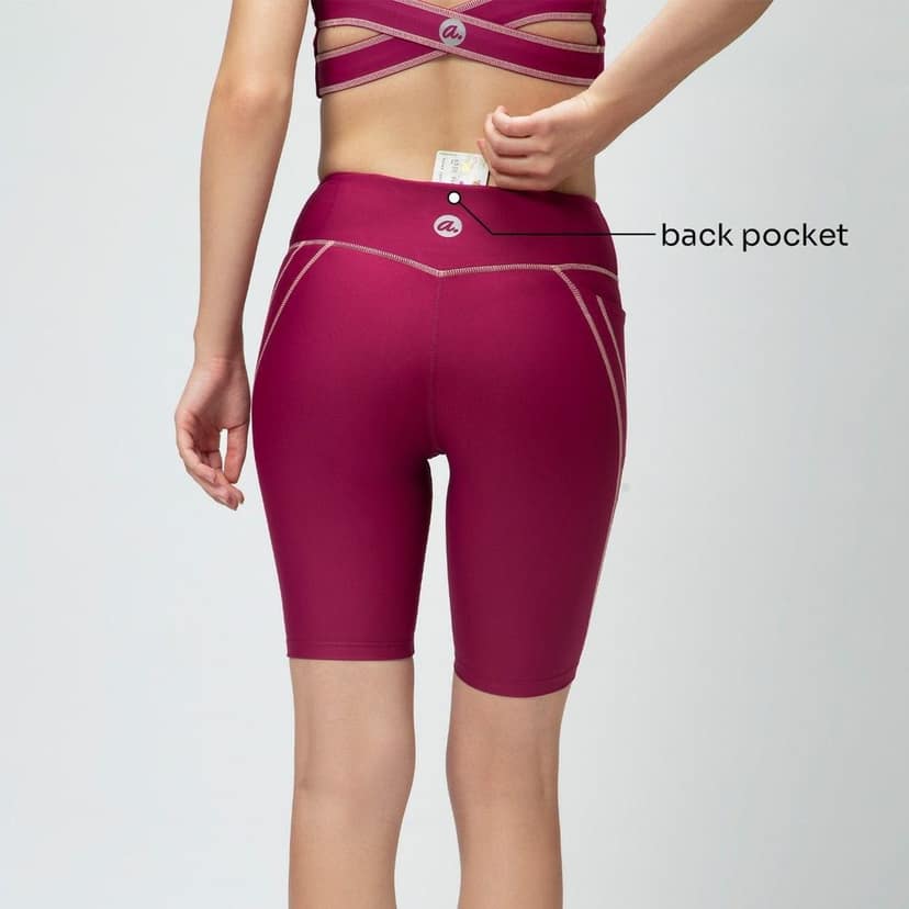 Tic Tac Cycling Shorts - Caramel Magenta view 5