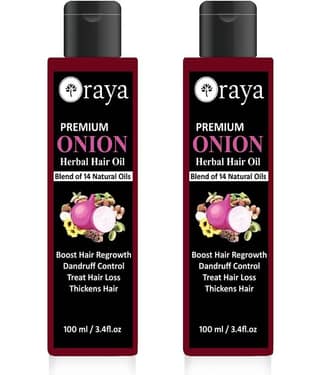 ORAYA ONION Hair Oil Blend 14 Natural Oil For Hair Growth- 100 ml Pack of 2