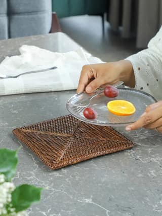Rattan Placement Square