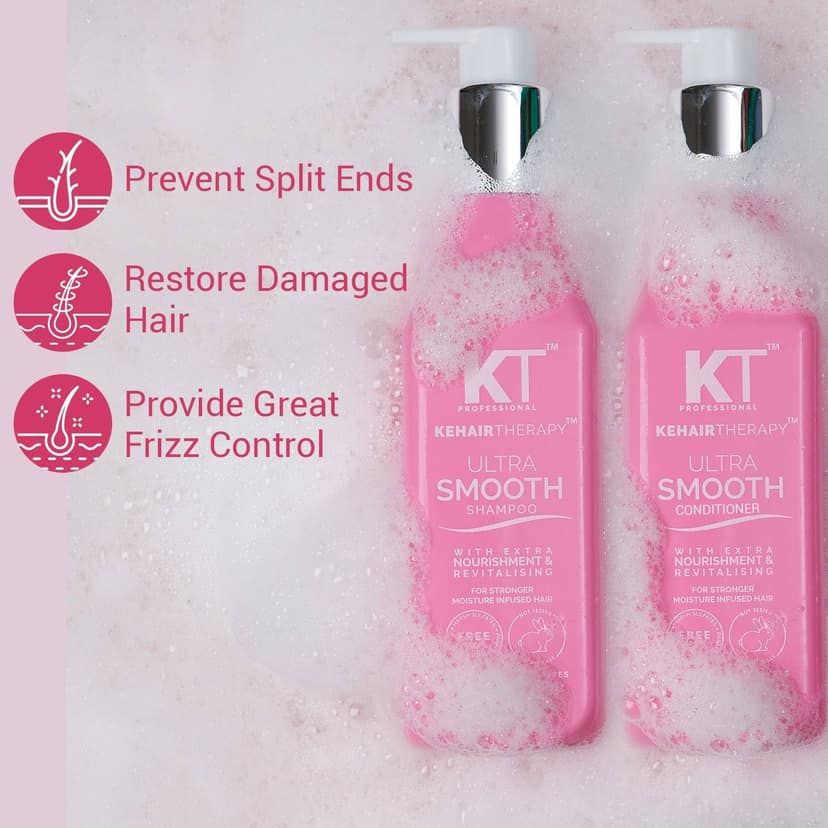 KT Professional Ultra Smooth Shampoo & Conditioner, For Stronger, Moisture-Infused Hair - 250ml Each view 3