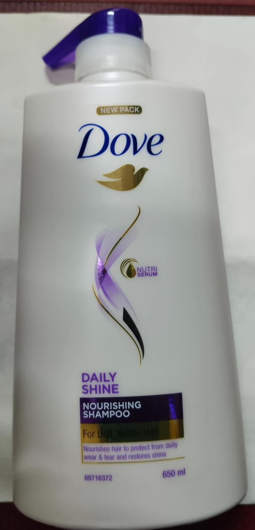 Dove daily shine nourishing shampoo 650 ml
