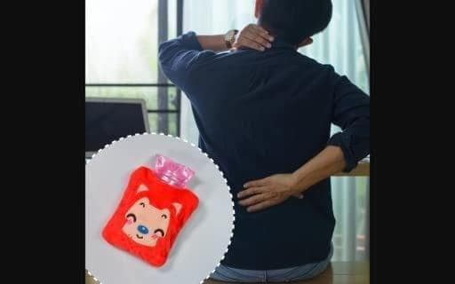 Ali Shipping Pink small Hot Water Bag with Cover for Pain Relief, Neck, Shoulder Pain and Hand, Feet Warmer, Menstrual Cramps. view 2