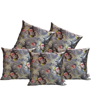 Belive-Me Set of 5 Multicolor Cushion Covers Floral Themed 40X40 cm (16X16 inch)