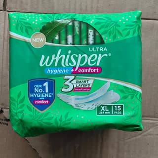 Whisper ultra hygiene and comfort XL 284mm 15 pcs