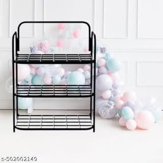 Aman Collapsible Shoe Rack 3-Shelve Steel Stand DIY