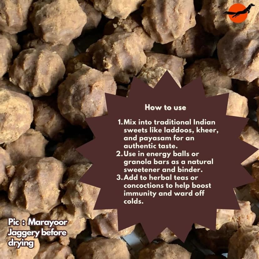 Nilgiri Marten Marayoor Jaggery Powder (Gud)| 78% to 97% Total Sugar| GiTagged| No Sourness| Natural & Pure | Single Origin (500G) view 5