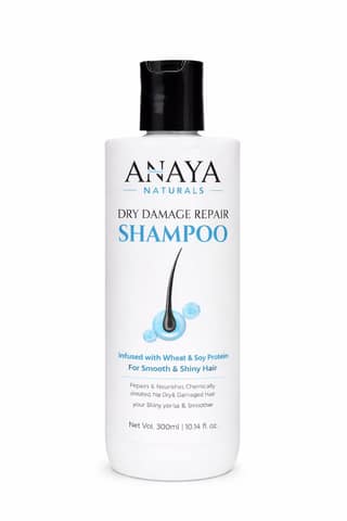 Anaya Naturals Dry Damage Repair Shampoo with Wheat & Soy Protein for Smooth & Shiny Hair – 300 ml