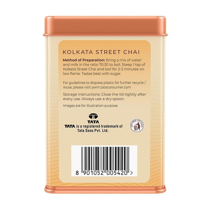 Tata Tea Premium 1868 By Tata Tea Kolkata Street Chai|100Gram|Kolkata Black Tea|Street Chai With Cardamom, Ginger And Nutmeg - Powder view 4