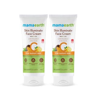 Mamaearth Skin Illuminate Face Cream, for skin brightening, with Vitamin C and Turmeric for Radiant Skin (Pack of 2) Mamaearth Skin Illuminate Face Cream, for skin brightening, with Vitamin C and Turmeric for Radiant Skin (Pack of 2) - 80 g (Pack of 2)