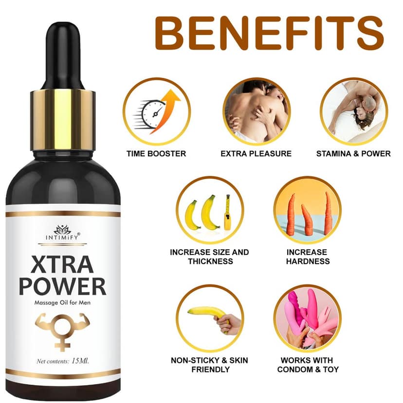 Intimify Xtra Power Oil for Extra Pleasure, Stamina & Power, Increase Size and Thickness, Increase Hardness view 3