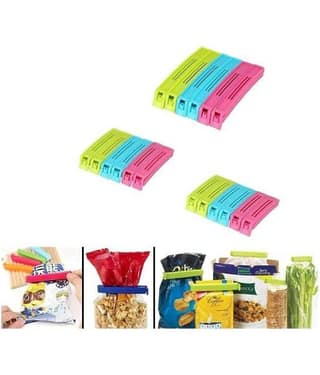 18Pc Plastic Food Snack Bag Pouch Clip Sealer