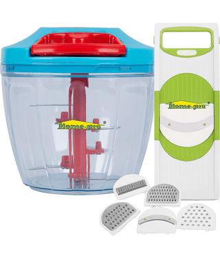 HomePro - Multicolor Plastic Mannual Chopper 1000 ml ( Pack of 2 )