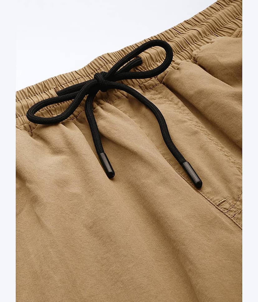 Bene Kleed Unisex Black Parachute Fit Pure Cotton Cargos Trousers view 5