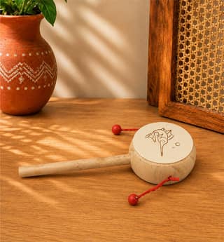Handcrafted Wooden Duffli Rattle Toy