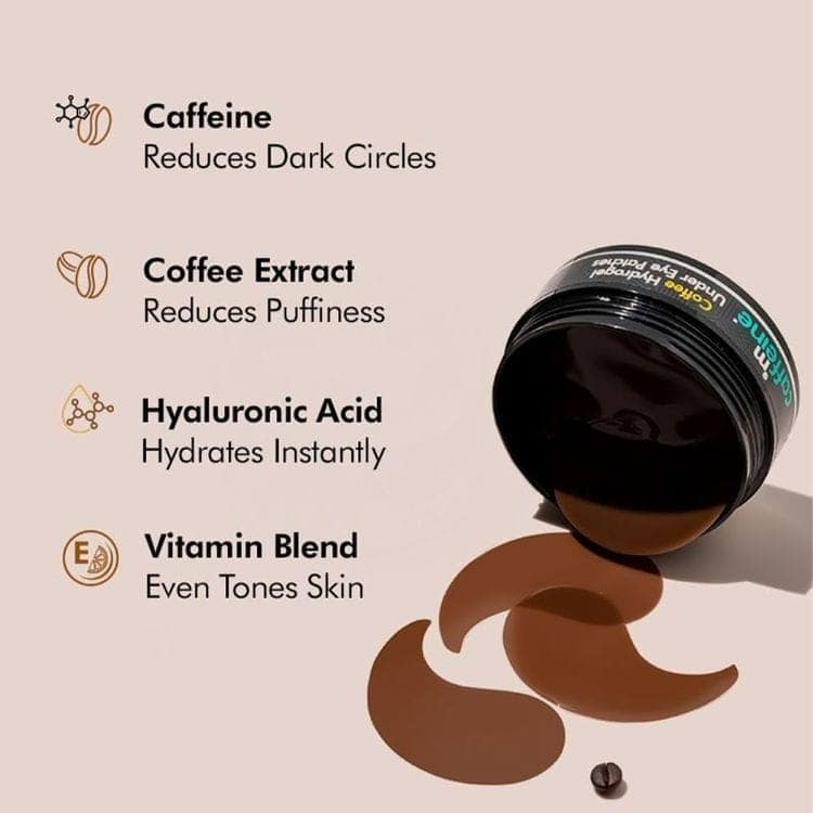 MCaffeine Coffee Hydrogel Under Eye Patches for Dark Circles with Hyaluronic Acid - 30 Pairs (30 Pair) view 3