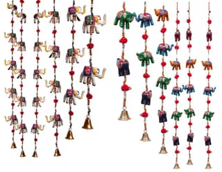 DreamKraft Paper Mache Elephant Door Hanging (96 cm, Multicolor)