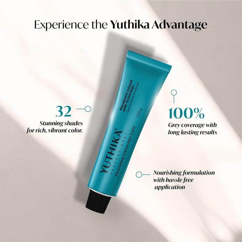 Yuthika Professional Creme Hair Color 3.1 Dark Ash Brown 100gm, Permanent Hair Colour, Professional Salon Hair Colour view 7