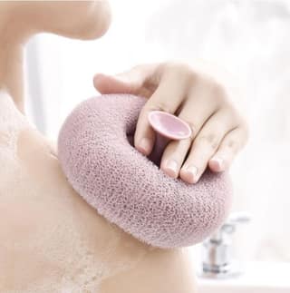 Sunflower Bath Ball – Soft Bath Sponge with Suction Cup Loofah for Bathing