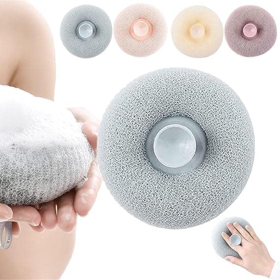 Sunflower Bath Ball – Soft Bath Sponge with Suction Cup Loofah for Bathing view 3