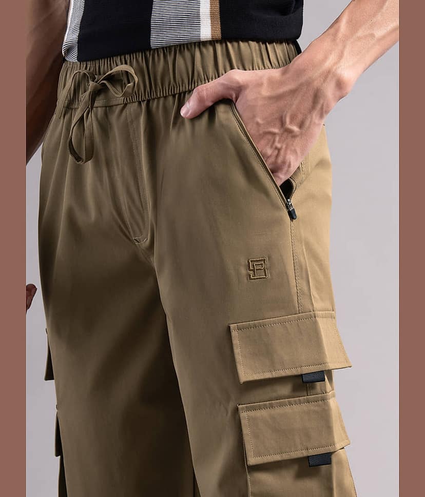 Paul Street Regular Men's Formal Trouser - Olive ( Pack of 1 ) view 4