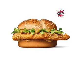 Honey mustard chicken burger