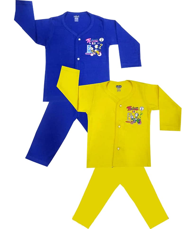 INFANT Pack of 2 Baby Boys 100% Cotton ( Red & Yellow )